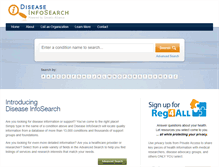 Tablet Screenshot of diseaseinfosearch.org